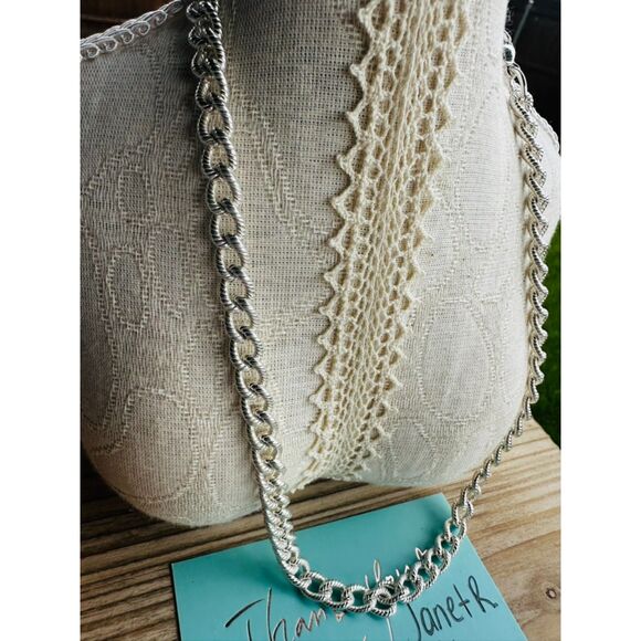 Tiffany & Co Rare and Retired Textured Link Necklace18" - Picture 2 of 5